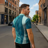 Polynesian Tribal Pattern Patchwork Picturesque Zipper Polo Shirt Oceanic LT7 - Polynesian Pride