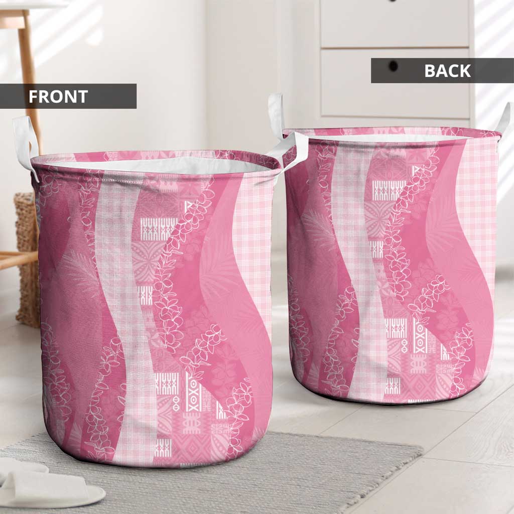 Polynesian Tribal Pattern Patchwork Picturesque Laundry Basket Rose Pink LT7 - Polynesian Pride