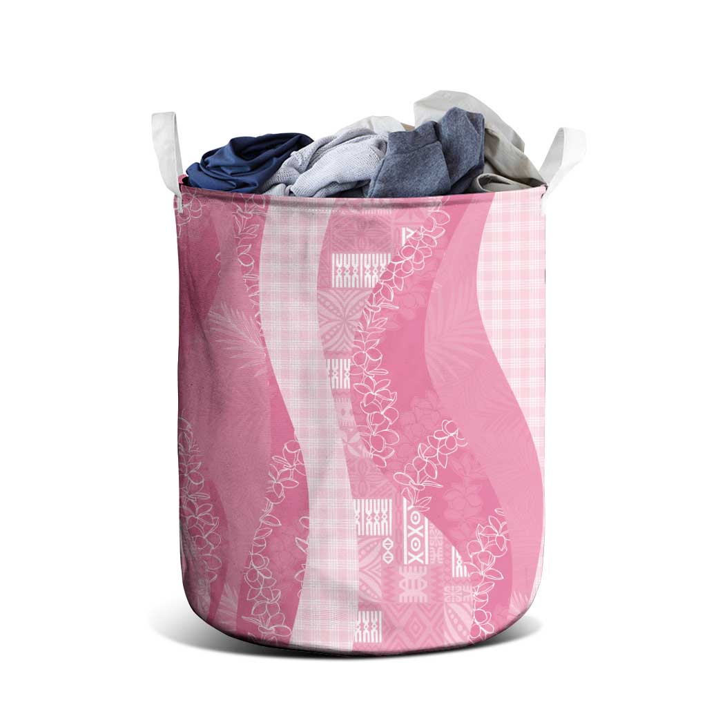 Polynesian Tribal Pattern Patchwork Picturesque Laundry Basket Rose Pink LT7 - Polynesian Pride