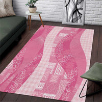 Polynesian Tribal Pattern Patchwork Picturesque Area Rug Rose Pink LT7 Rose Pink - Polynesian Pride
