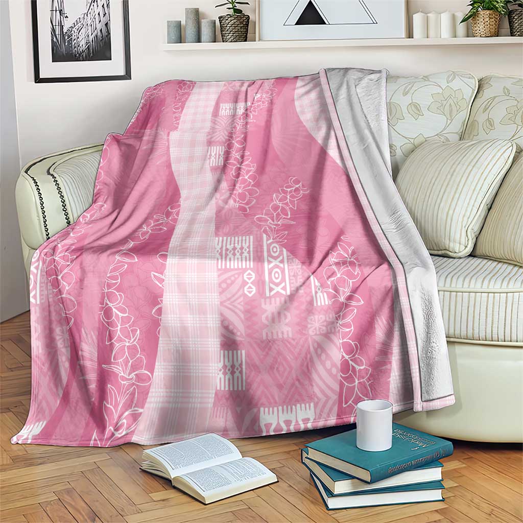 Polynesian Tribal Pattern Patchwork Picturesque Blanket Rose Pink LT7 Rose Pink - Polynesian Pride