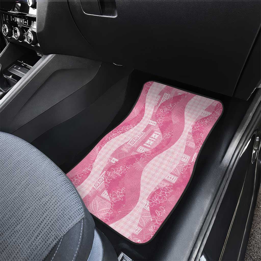 Polynesian Tribal Pattern Patchwork Picturesque Car Mats Rose Pink LT7 - Polynesian Pride