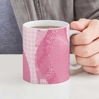 Polynesian Tribal Pattern Patchwork Picturesque Ceramic Mug Rose Pink LT7 - Polynesian Pride