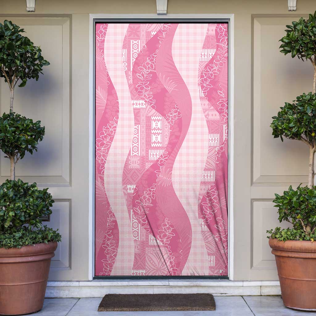 Polynesian Tribal Pattern Patchwork Picturesque Door Cover Rose Pink LT7 Rose Pink - Polynesian Pride