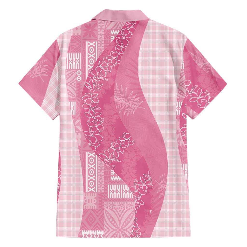 Polynesian Tribal Pattern Patchwork Picturesque Family Matching Puletasi and Hawaiian Shirt Rose Pink LT7 - Polynesian Pride