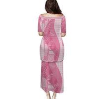Polynesian Tribal Pattern Patchwork Picturesque Family Matching Puletasi and Hawaiian Shirt Rose Pink LT7 - Polynesian Pride