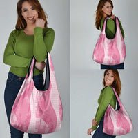 Polynesian Tribal Pattern Patchwork Picturesque Grocery Bag Rose Pink LT7 - Polynesian Pride