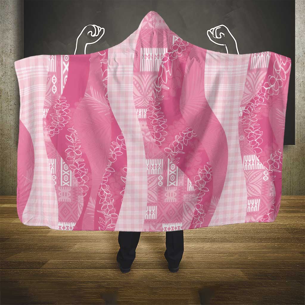 Polynesian Tribal Pattern Patchwork Picturesque Hooded Blanket Rose Pink LT7 - Polynesian Pride