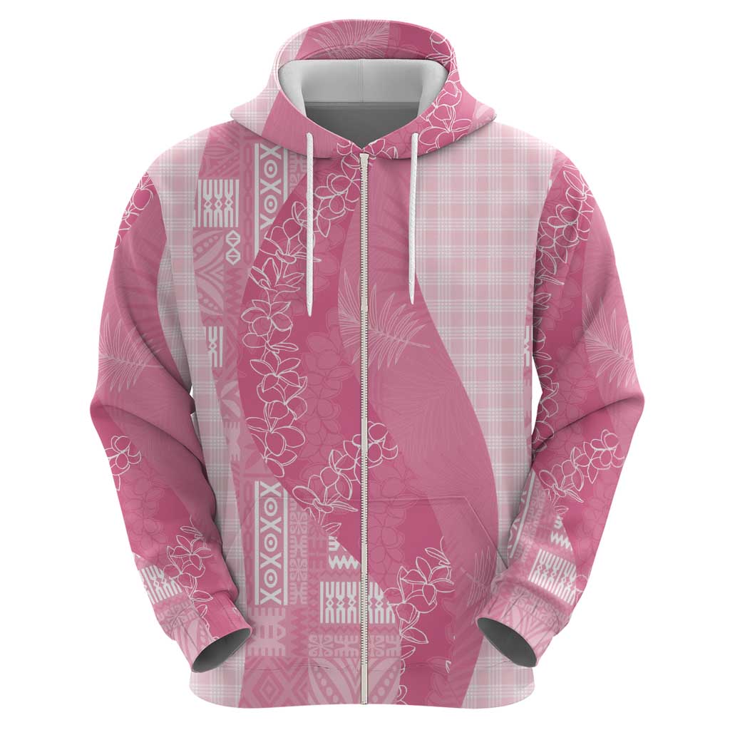 Polynesian Tribal Pattern Patchwork Picturesque Hoodie Rose Pink LT7 - Polynesian Pride