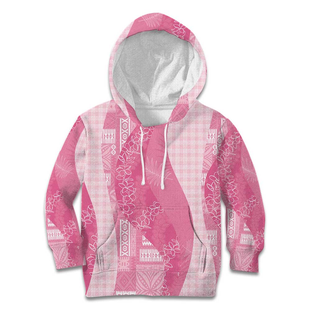 Polynesian Tribal Pattern Patchwork Picturesque Kid Hoodie Rose Pink LT7 Hoodie Rose Pink - Polynesian Pride