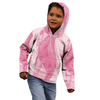 Polynesian Tribal Pattern Patchwork Picturesque Kid Hoodie Rose Pink LT7 - Polynesian Pride
