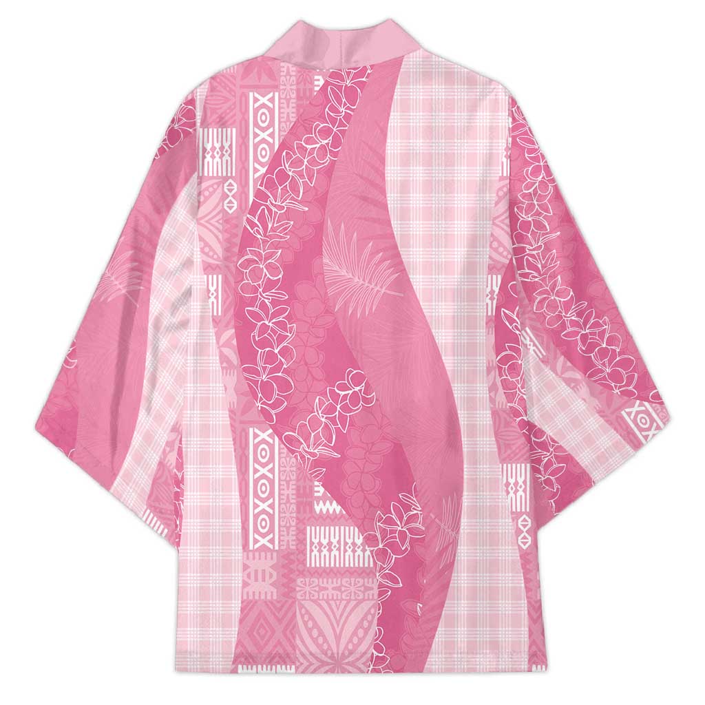 Polynesian Tribal Pattern Patchwork Picturesque Kimono Rose Pink LT7 - Polynesian Pride