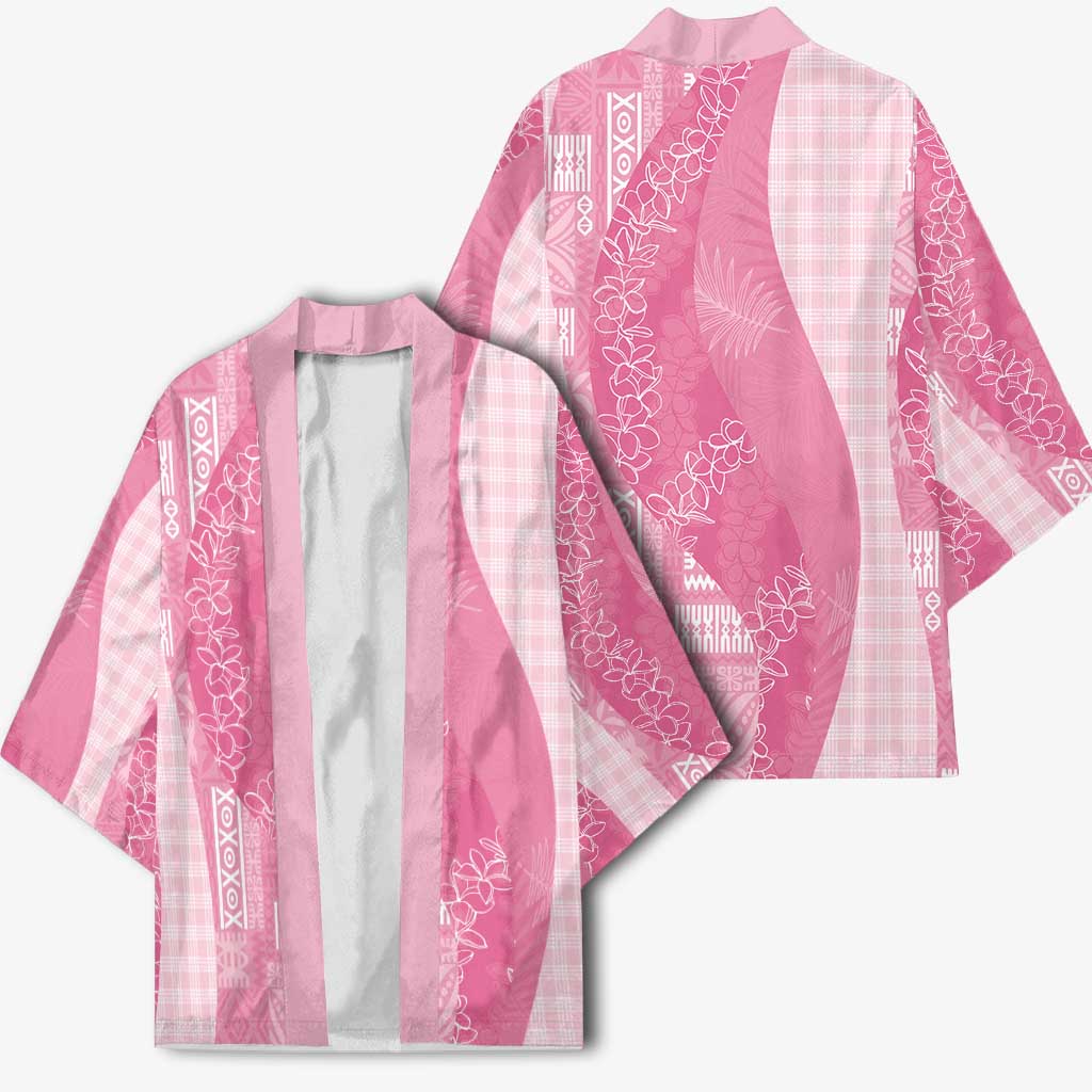 Polynesian Tribal Pattern Patchwork Picturesque Kimono Rose Pink LT7 - Polynesian Pride