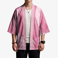 Polynesian Tribal Pattern Patchwork Picturesque Kimono Rose Pink LT7 - Polynesian Pride