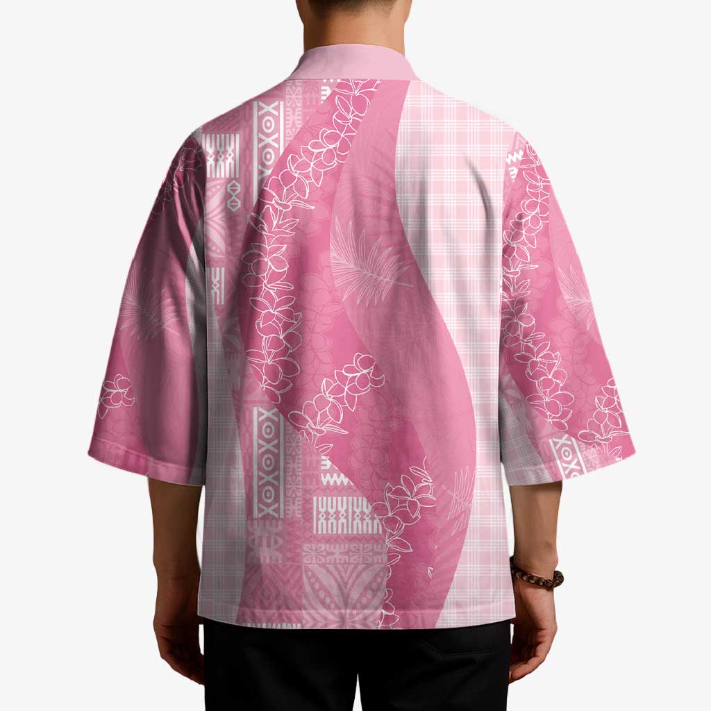 Polynesian Tribal Pattern Patchwork Picturesque Kimono Rose Pink LT7 - Polynesian Pride