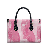 Polynesian Tribal Pattern Patchwork Picturesque Leather Bag Rose Pink LT7 - Polynesian Pride