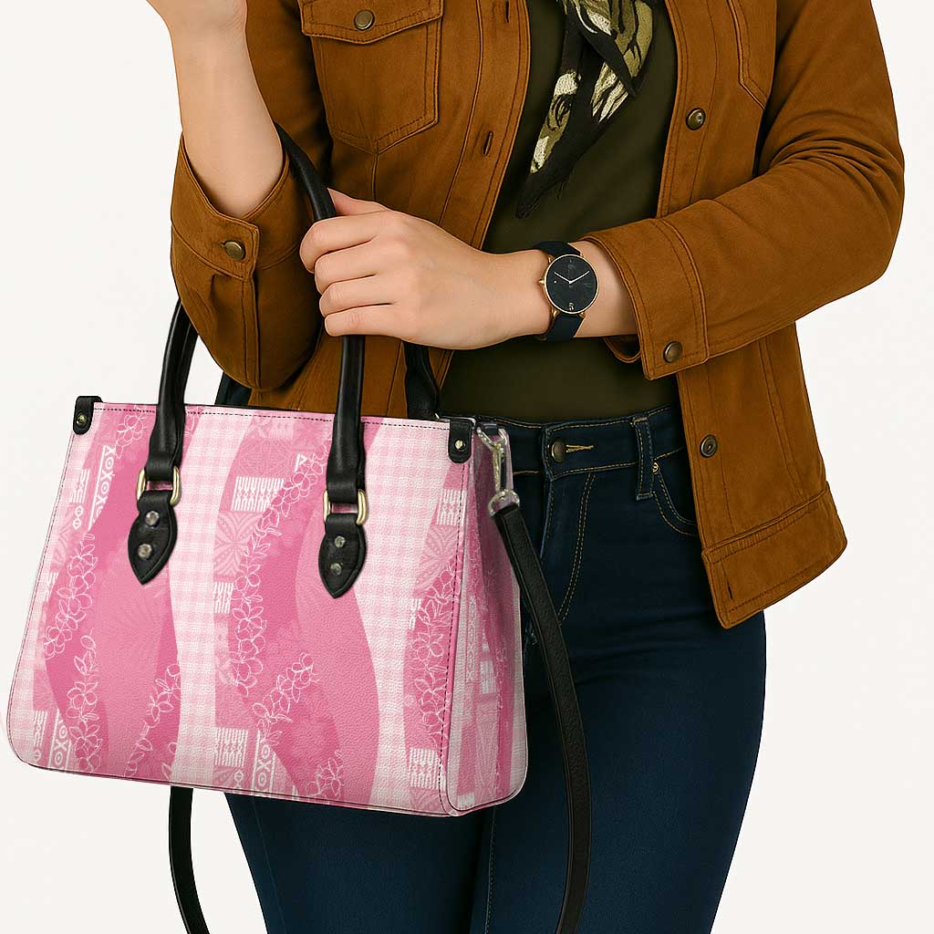 Polynesian Tribal Pattern Patchwork Picturesque Leather Bag Rose Pink LT7 - Polynesian Pride