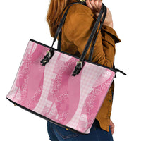 Polynesian Tribal Pattern Patchwork Picturesque Leather Tote Bag Rose Pink LT7 - Polynesian Pride