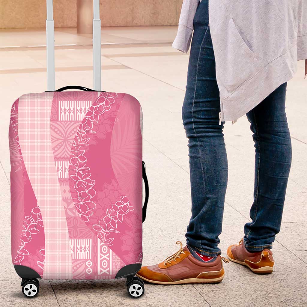 Polynesian Tribal Pattern Patchwork Picturesque Luggage Cover Rose Pink LT7 Rose Pink - Polynesian Pride