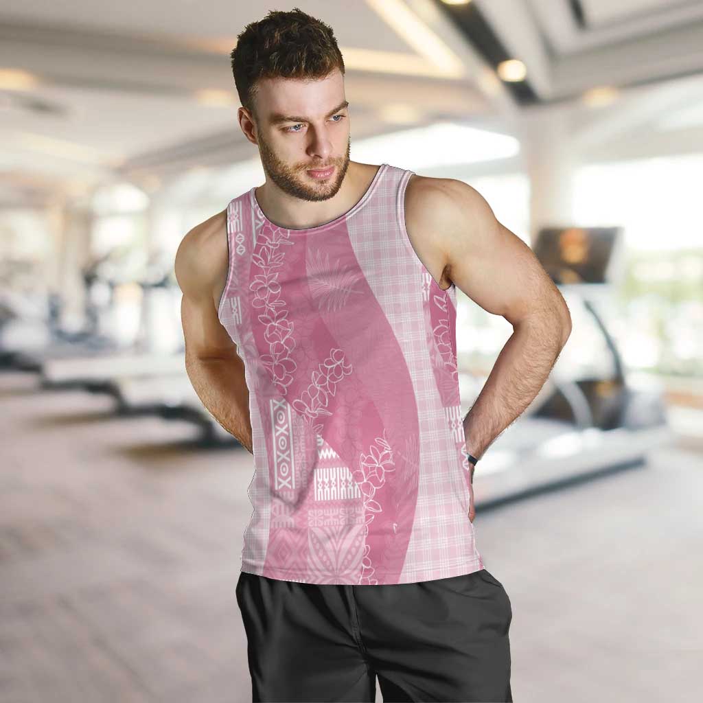 Polynesian Tribal Pattern Patchwork Picturesque Men Tank Top Rose Pink LT7 Rose Pink - Polynesian Pride