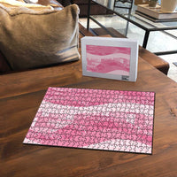 Polynesian Tribal Pattern Patchwork Picturesque Puzzle Rose Pink LT7 - Polynesian Pride