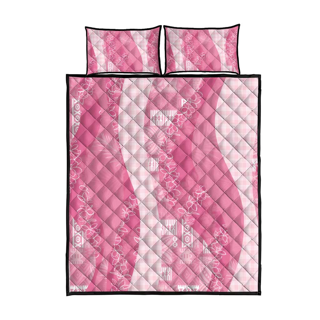 Polynesian Tribal Pattern Patchwork Picturesque Quilt Bed Set Rose Pink LT7 - Polynesian Pride