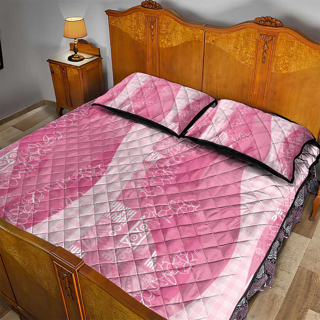 Polynesian Tribal Pattern Patchwork Picturesque Quilt Bed Set Rose Pink LT7 - Polynesian Pride