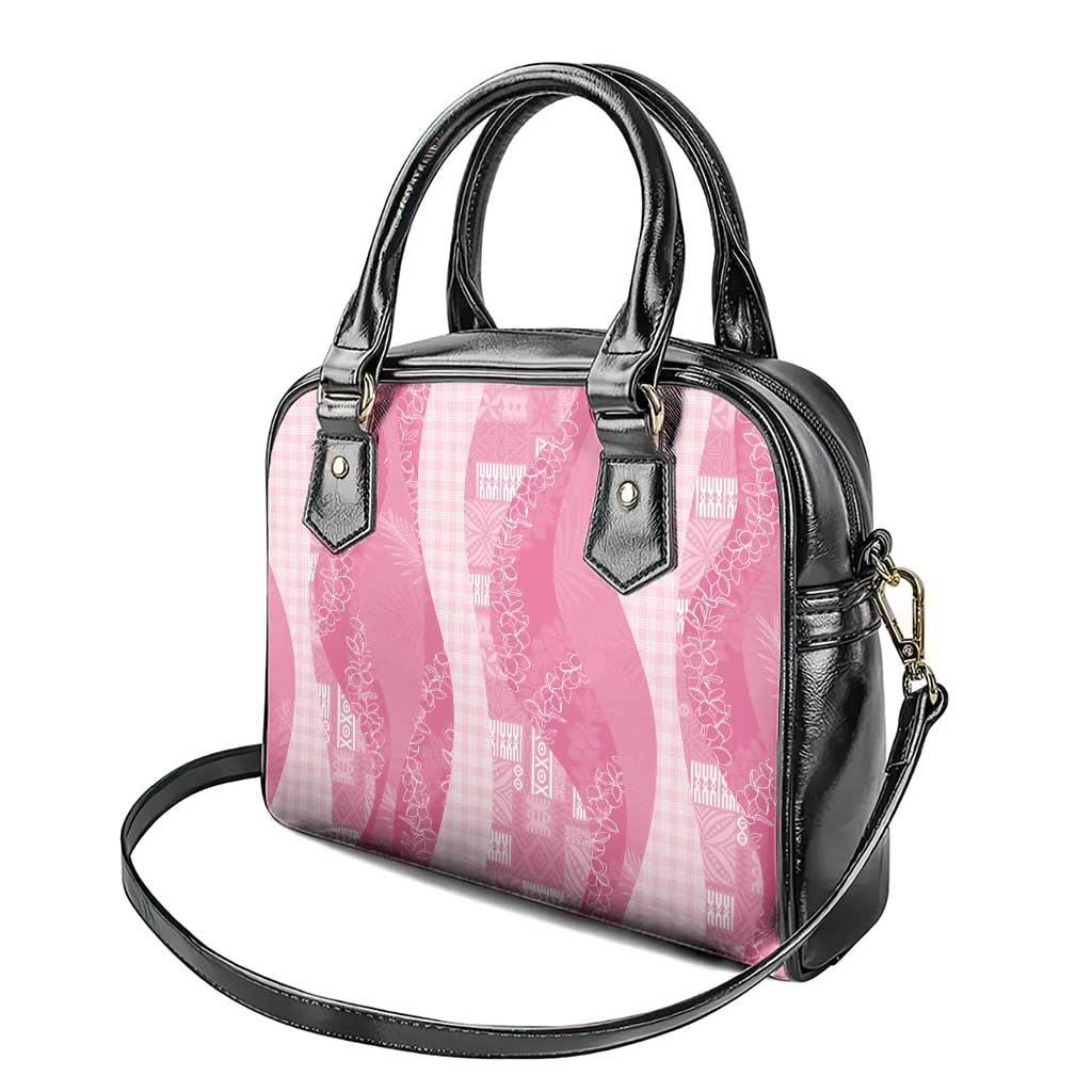 Polynesian Tribal Pattern Patchwork Picturesque Shoulder Handbag Rose Pink LT7 - Polynesian Pride