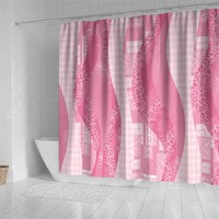 Polynesian Tribal Pattern Patchwork Picturesque Shower Curtain Rose Pink LT7 - Polynesian Pride