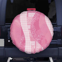 Polynesian Tribal Pattern Patchwork Picturesque Spare Tire Cover Rose Pink LT7 No hole Rose Pink - Polynesian Pride