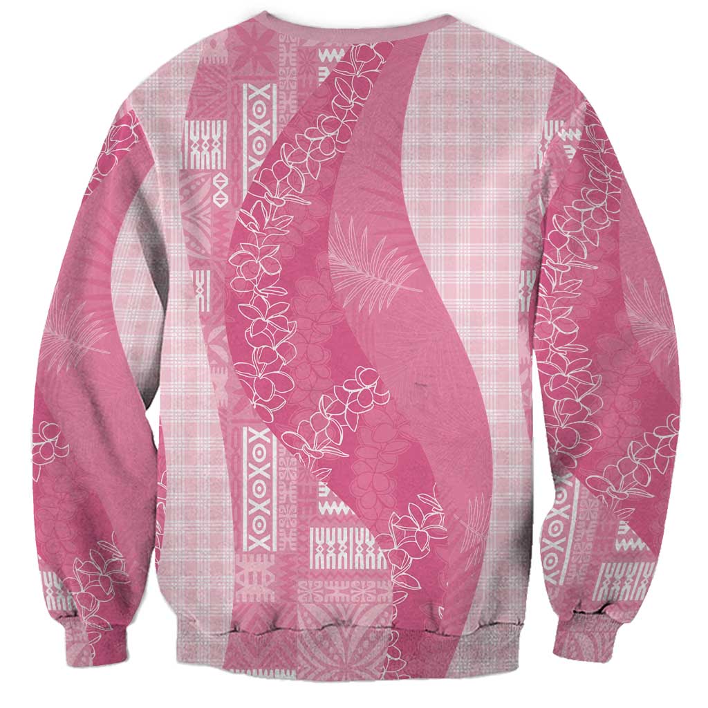 Polynesian Tribal Pattern Patchwork Picturesque Sweatshirt Rose Pink LT7 - Polynesian Pride
