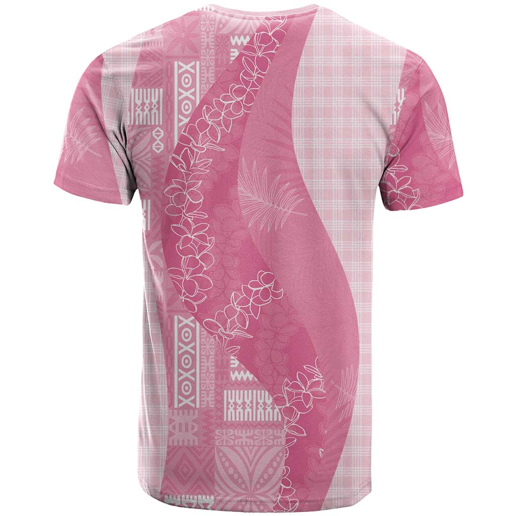 Polynesian Tribal Pattern Patchwork Picturesque T Shirt Rose Pink LT7 - Polynesian Pride