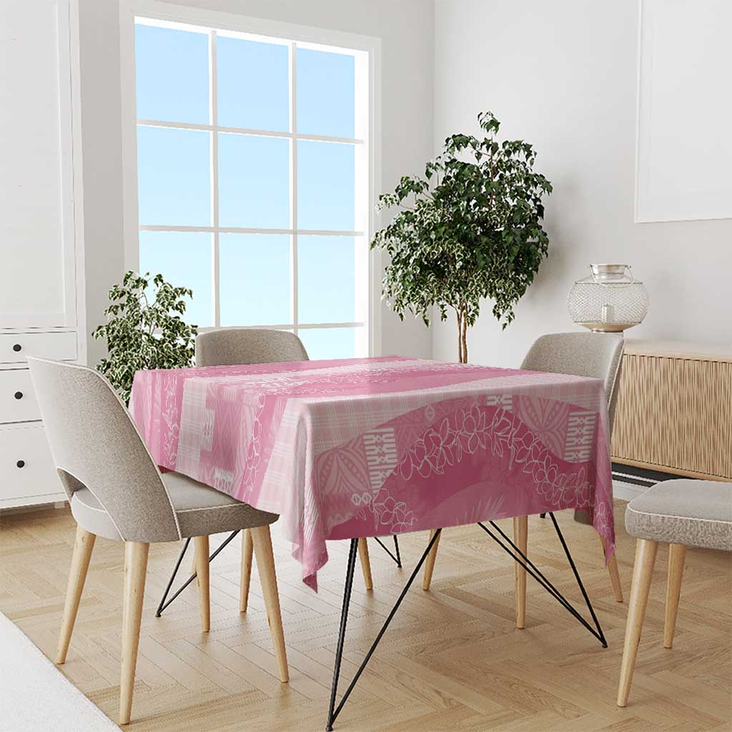 Polynesian Tribal Pattern Patchwork Picturesque Tablecloth Rose Pink LT7 - Polynesian Pride
