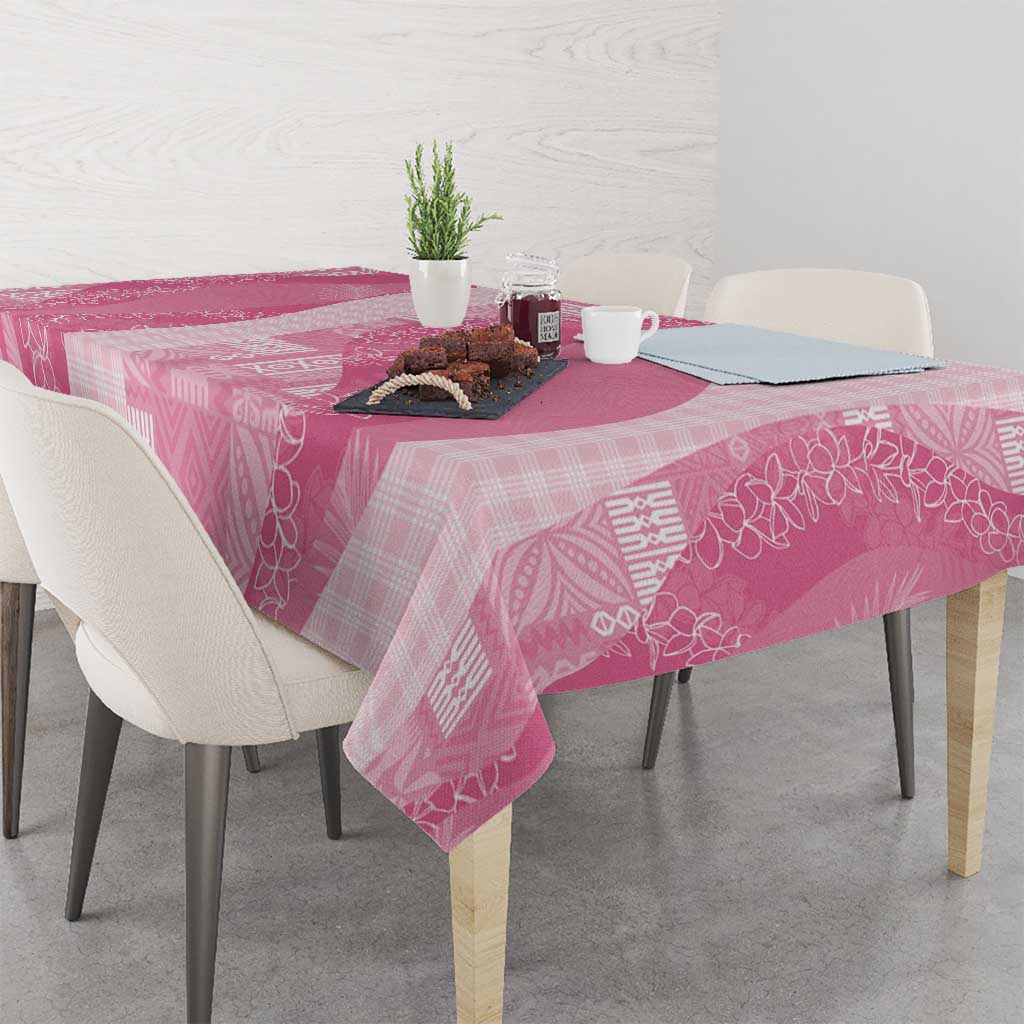 Polynesian Tribal Pattern Patchwork Picturesque Tablecloth Rose Pink LT7 - Polynesian Pride