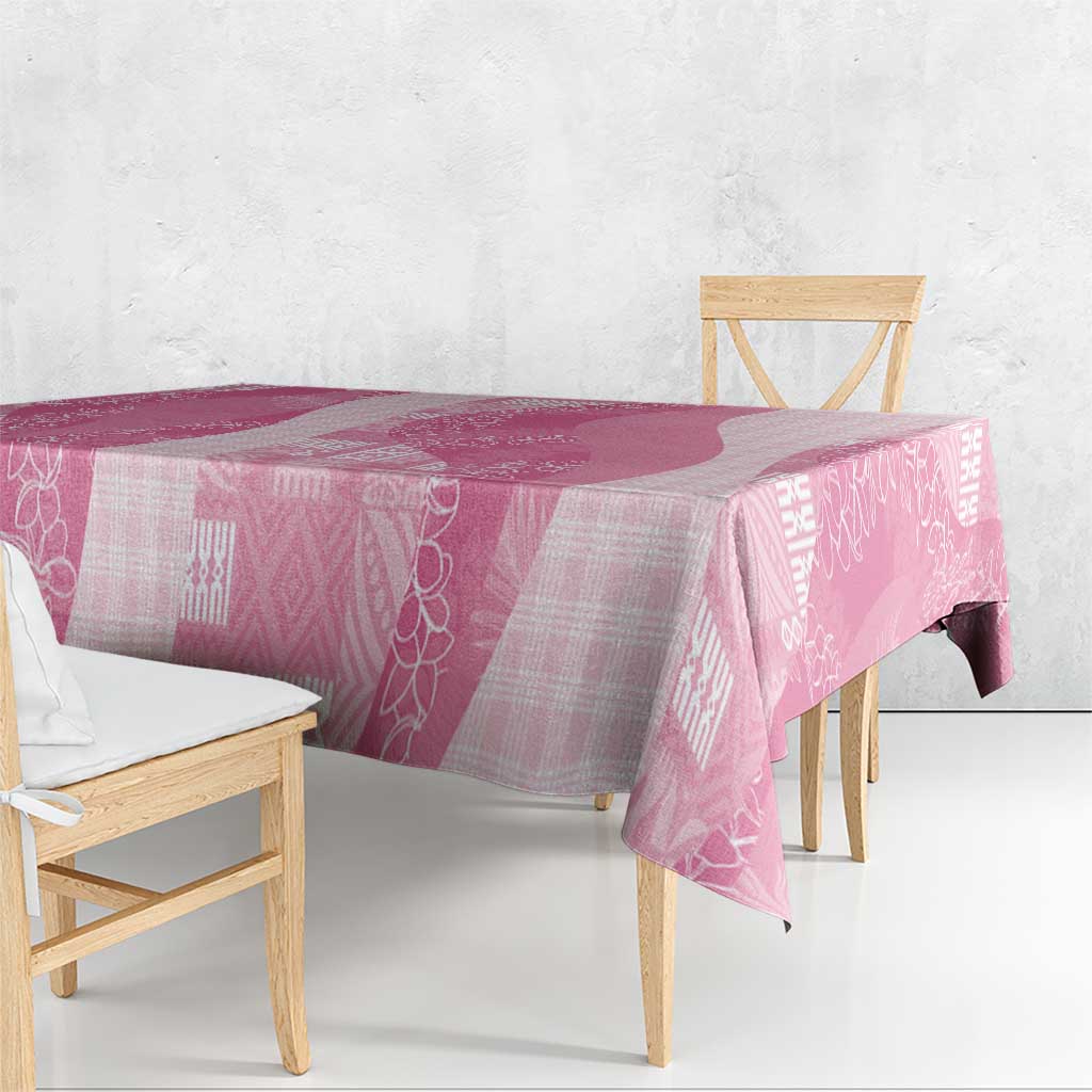 Polynesian Tribal Pattern Patchwork Picturesque Tablecloth Rose Pink LT7 - Polynesian Pride