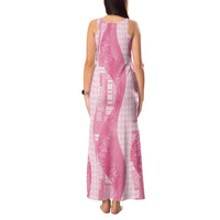 Polynesian Tribal Pattern Patchwork Picturesque Tank Maxi Dress Rose Pink LT7 - Polynesian Pride
