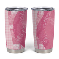 Polynesian Tribal Pattern Patchwork Picturesque Tumbler Cup Rose Pink LT7 Rose Pink - Polynesian Pride