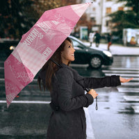 Polynesian Tribal Pattern Patchwork Picturesque Umbrella Rose Pink LT7 - Polynesian Pride