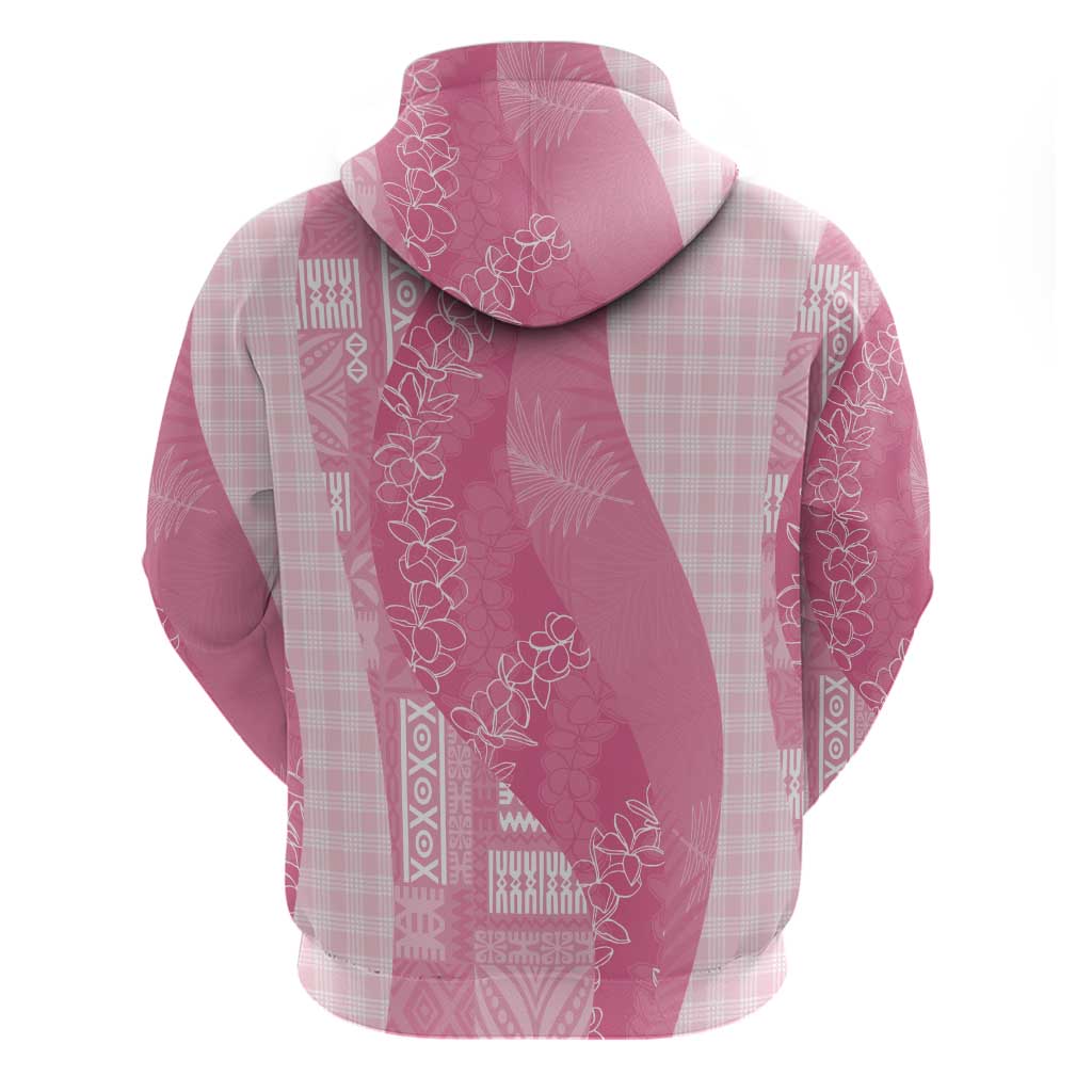 Polynesian Tribal Pattern Patchwork Picturesque Zip Hoodie Rose Pink LT7 - Polynesian Pride