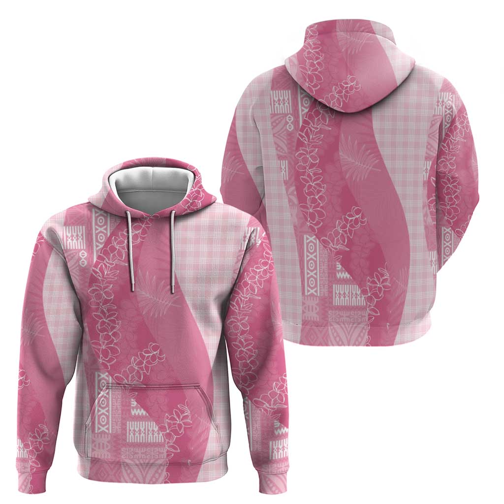 Polynesian Tribal Pattern Patchwork Picturesque Zip Hoodie Rose Pink LT7 - Polynesian Pride