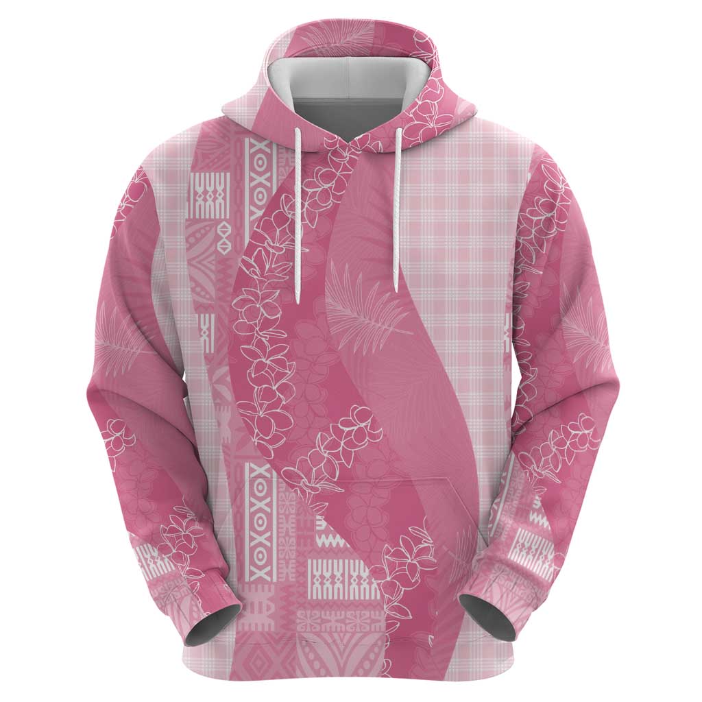 Polynesian Tribal Pattern Patchwork Picturesque Zip Hoodie Rose Pink LT7 - Polynesian Pride