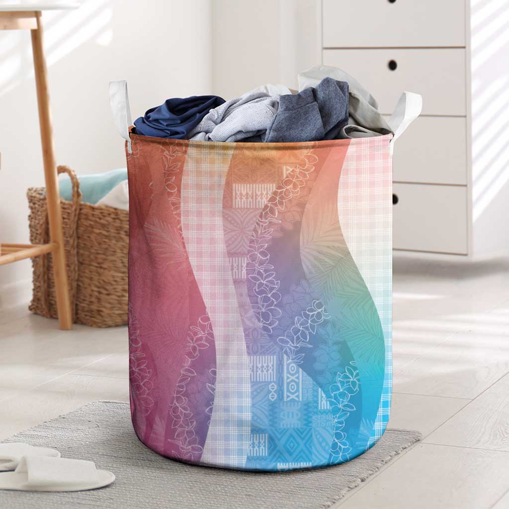 Polynesian Tribal Pattern Patchwork Picturesque Laundry Basket Holographic LT7 Holographic - Polynesian Pride