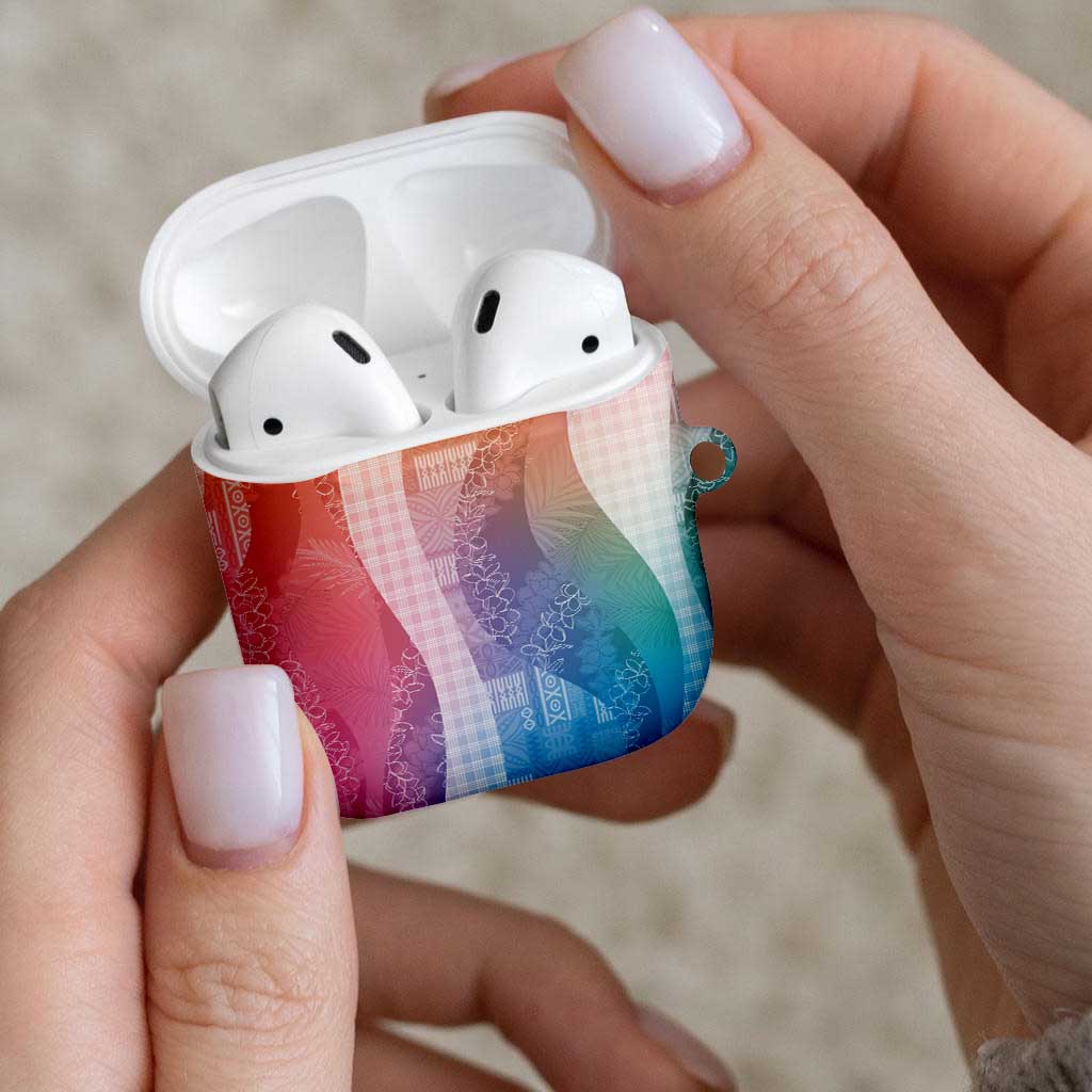 Polynesian Tribal Pattern Patchwork Picturesque AirPods Case Holographic LT7 - Polynesian Pride