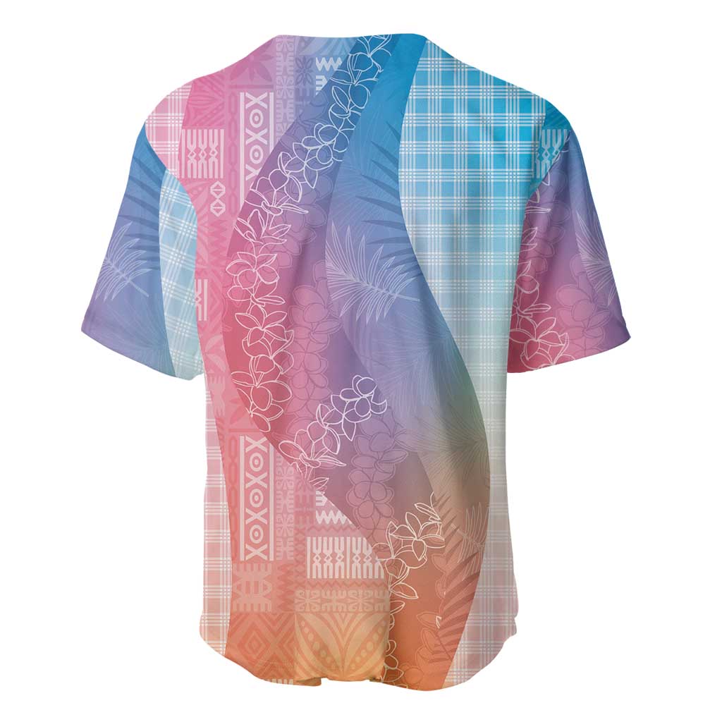 Polynesian Tribal Pattern Patchwork Picturesque Baseball Jersey Holographic LT7 - Polynesian Pride
