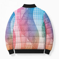 Polynesian Tribal Pattern Patchwork Picturesque Bomber Puffer Jacket Holographic LT7 - Polynesian Pride