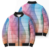 Polynesian Tribal Pattern Patchwork Picturesque Bomber Puffer Jacket Holographic LT7 - Polynesian Pride