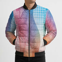 Polynesian Tribal Pattern Patchwork Picturesque Bomber Puffer Jacket Holographic LT7 - Polynesian Pride