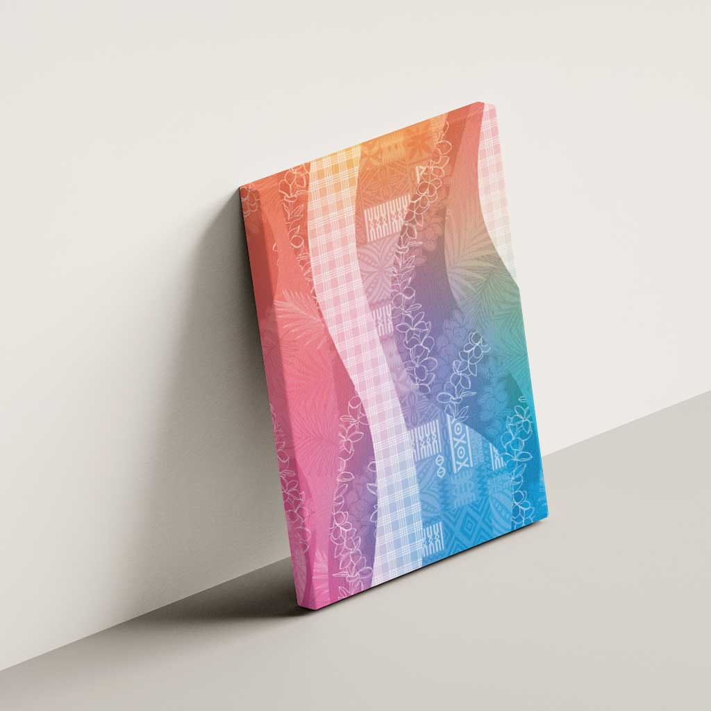 Polynesian Tribal Pattern Patchwork Picturesque Canvas Wall Art Holographic LT7 - Polynesian Pride