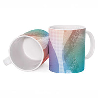 Polynesian Tribal Pattern Patchwork Picturesque Ceramic Mug Holographic LT7 - Polynesian Pride