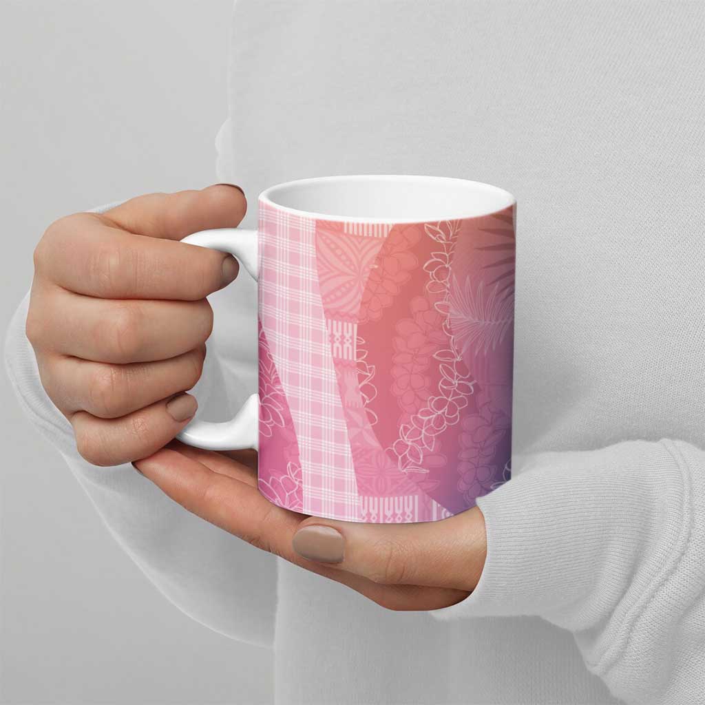 Polynesian Tribal Pattern Patchwork Picturesque Ceramic Mug Holographic LT7 - Polynesian Pride